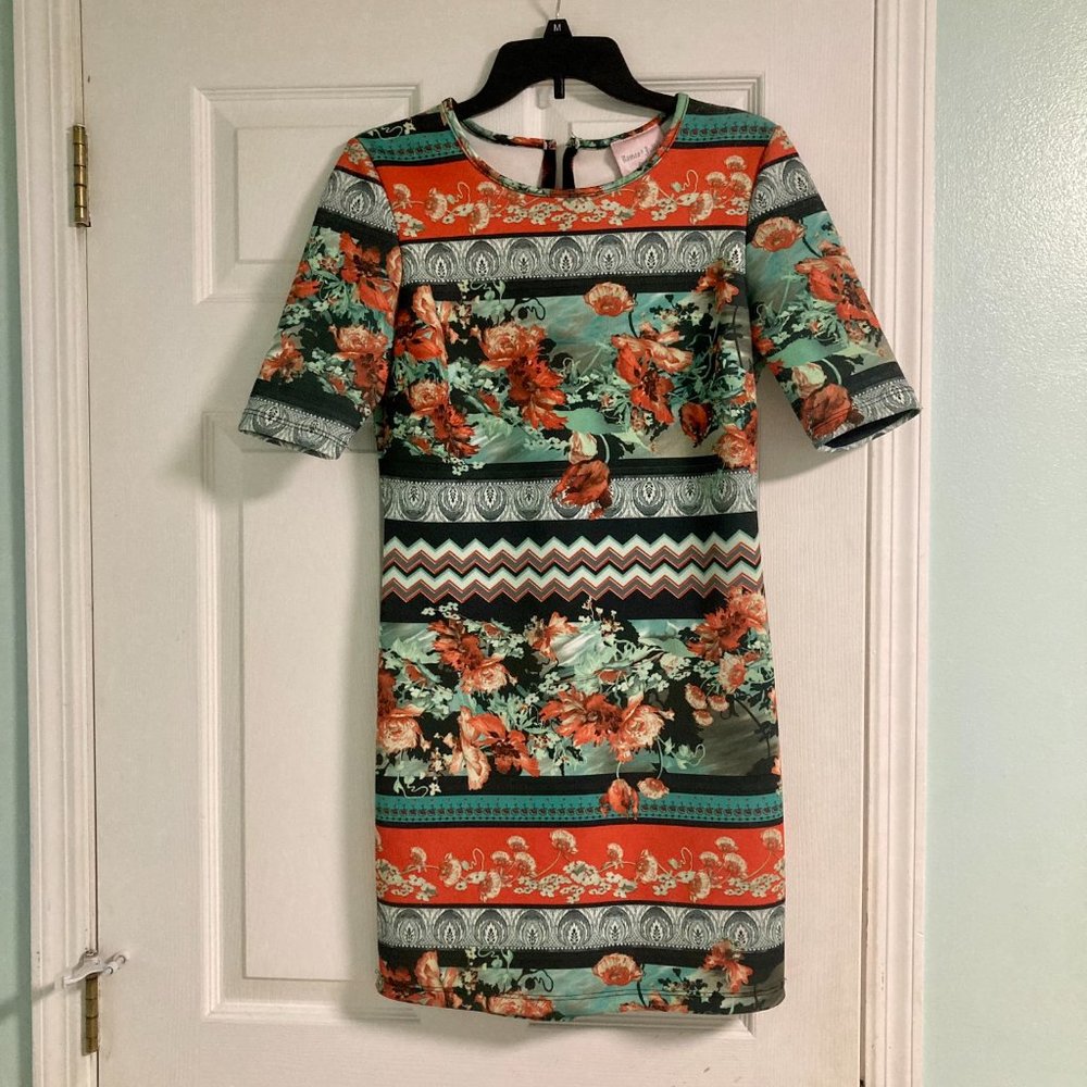 Romeo & Juliet multi-print mini shift dress